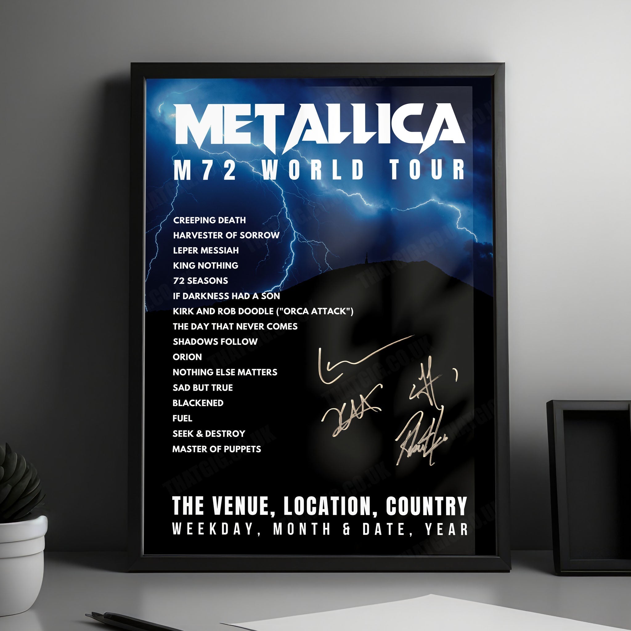 Metallica Setlist Poster - Lumen Field, Seattle - September 1st, 2024