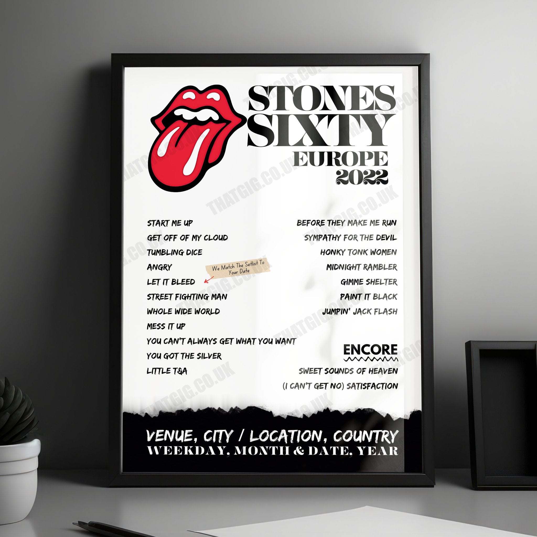 The Rolling Stones Poster - Friends Arena, Solna, Stockholm, Sweden - July 31st, 2022