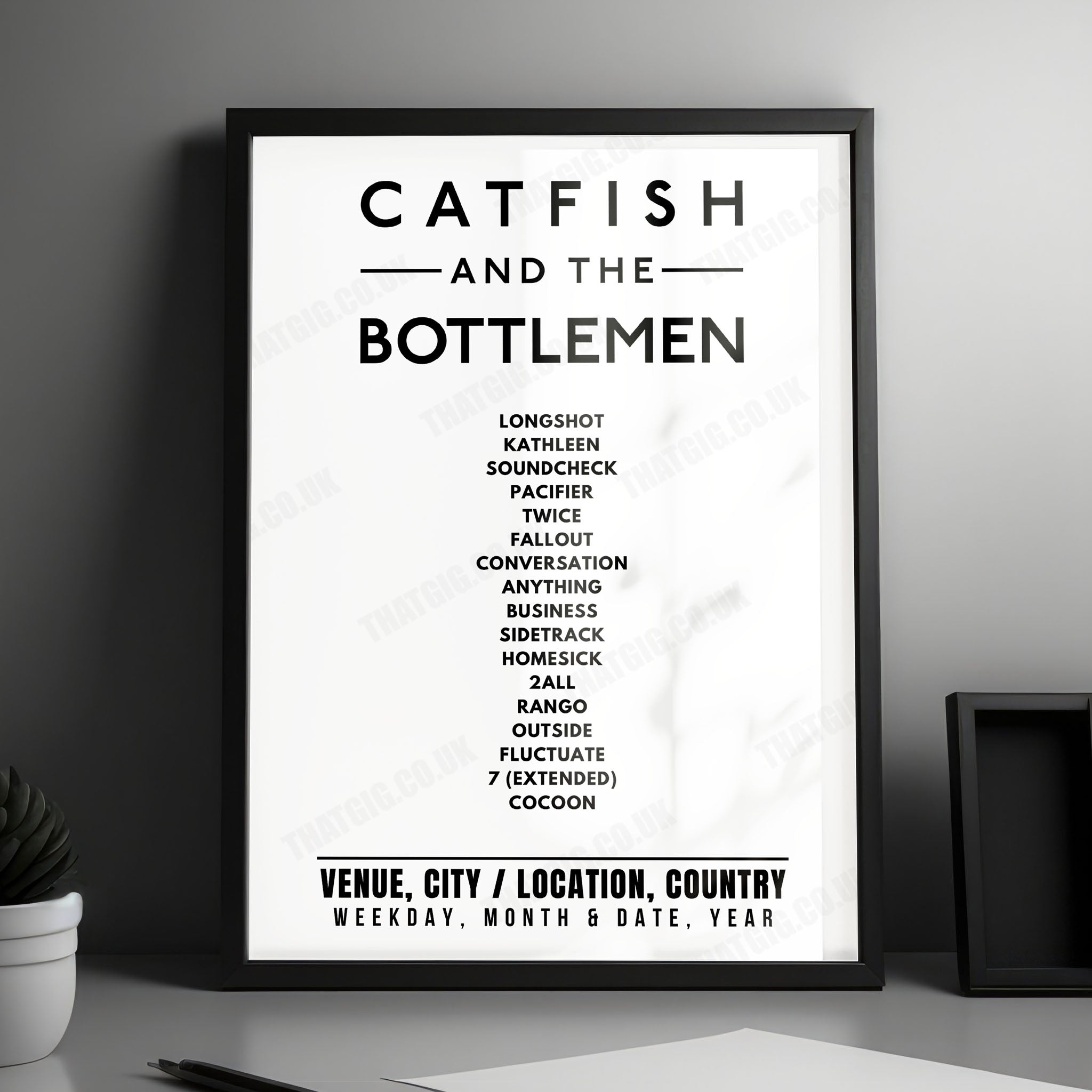Catfish and the Bottlemen Setlist Poster - Royal Highland Centre Showground, Ingliston - August 24th, 2024