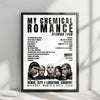 My Chemical Romance Setlist Poster - Kia Forum, Inglewood - October 14th, 2022