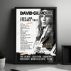 David Gilmour Setlist Poster - Hollywood Bowl, Los Angeles - October 31st, 2024