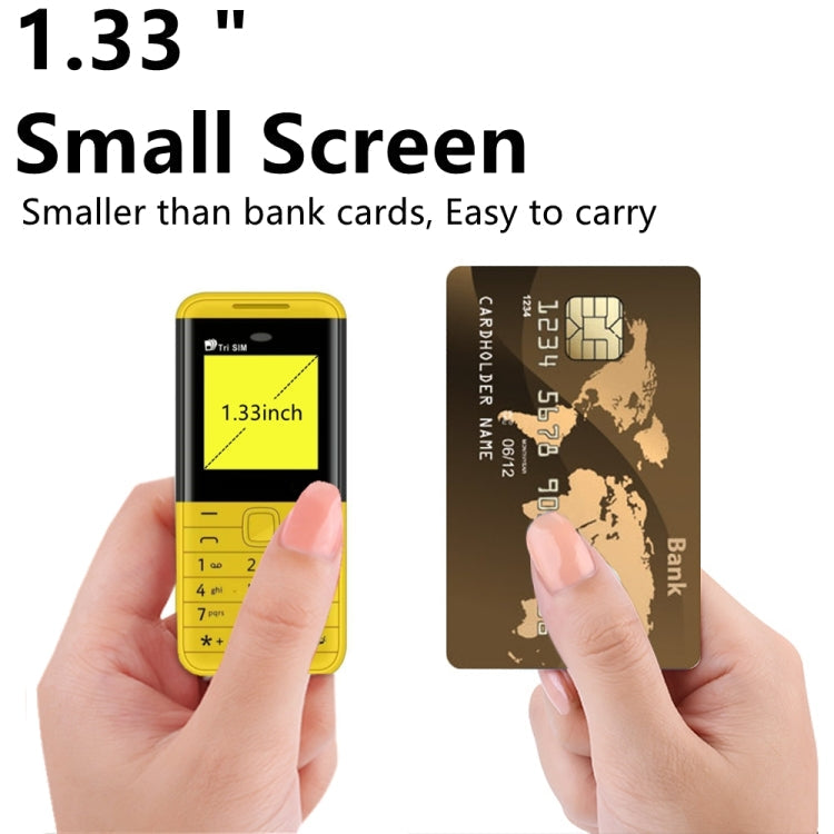 1.33 inch, MTK6261D, 21 Keys, Support Bluetooth, FM, Magic Sound, Auto Call Record, GSM, Triple SIM, Russian Key