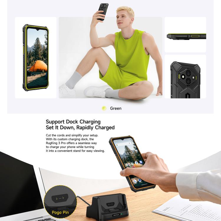 Ulefone RugKing 3 Pro, 8GB+128GB, IP68/IP69K Rugged Phone, 6.56 inch Android 15 Unisoc T7250 Octa Core, Network: 4G, NFC, OTG, RugKing 3 Pro, RugKing 3 Pro, 8GB+128GB