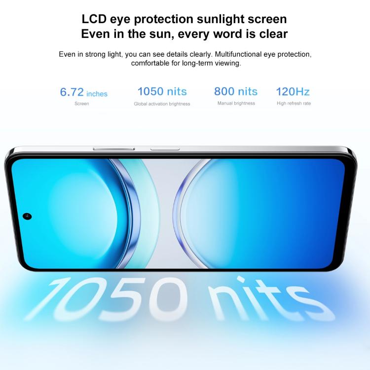 vivo Y300t, 8GB+256GB, Face ID / Side Fingerprint,  6.72 inch Android 15 OriginOS 5 Dimensity 7300 Octa Core, OTG, NFC, Network: 5G, 12GB+256GB