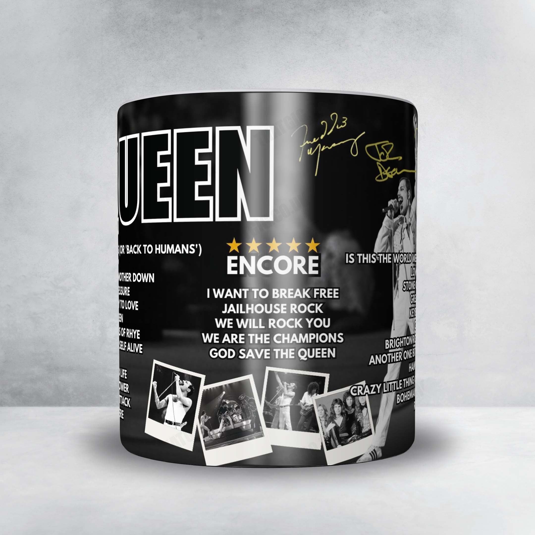 Queen Setlist Mug - Vorst Nationaal / Forest National, Vorst / Forest - August 24th, 1984