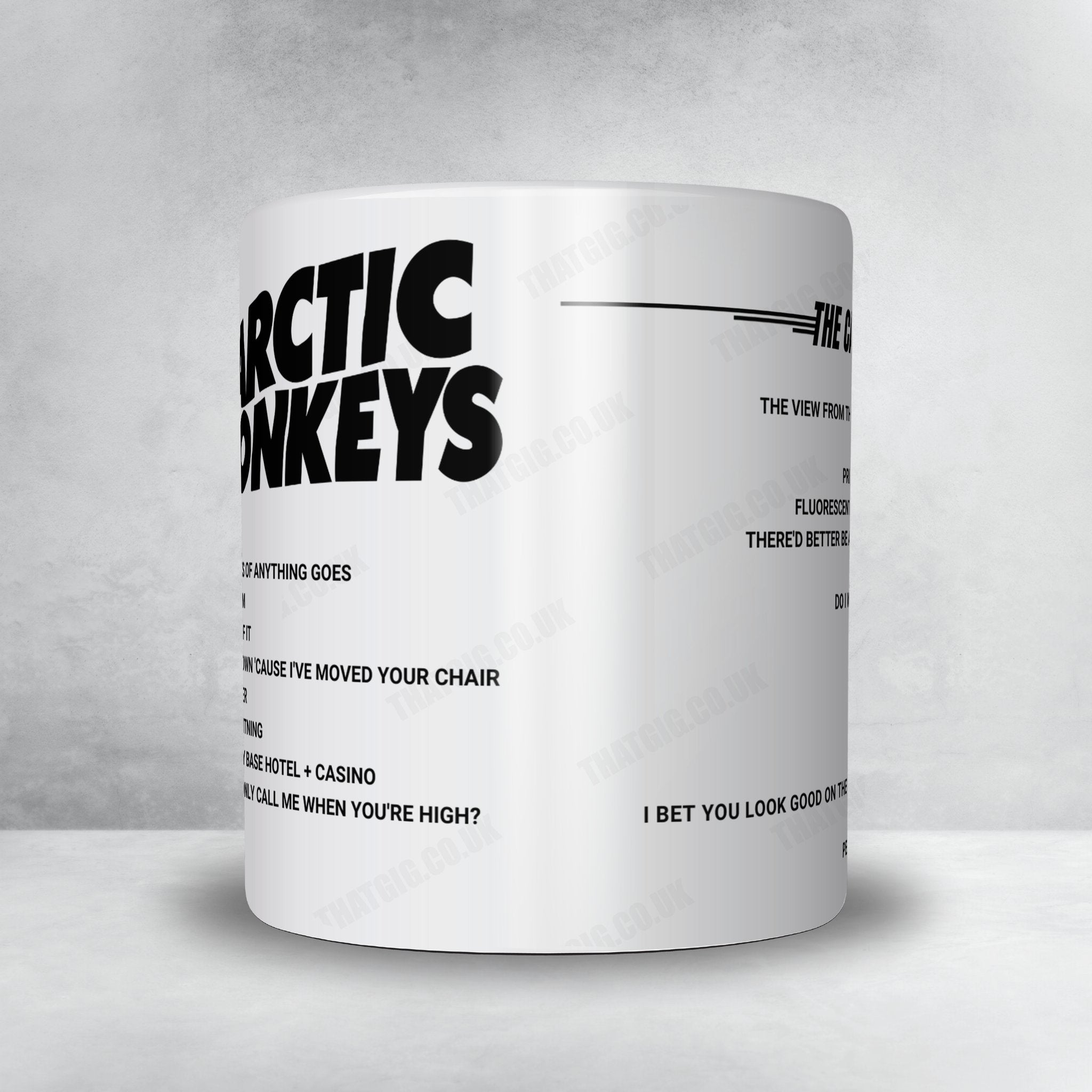 Arctic Monkeys Setlist Mug - Zorlu Center PSM, Istanbul - August 9th, 2022