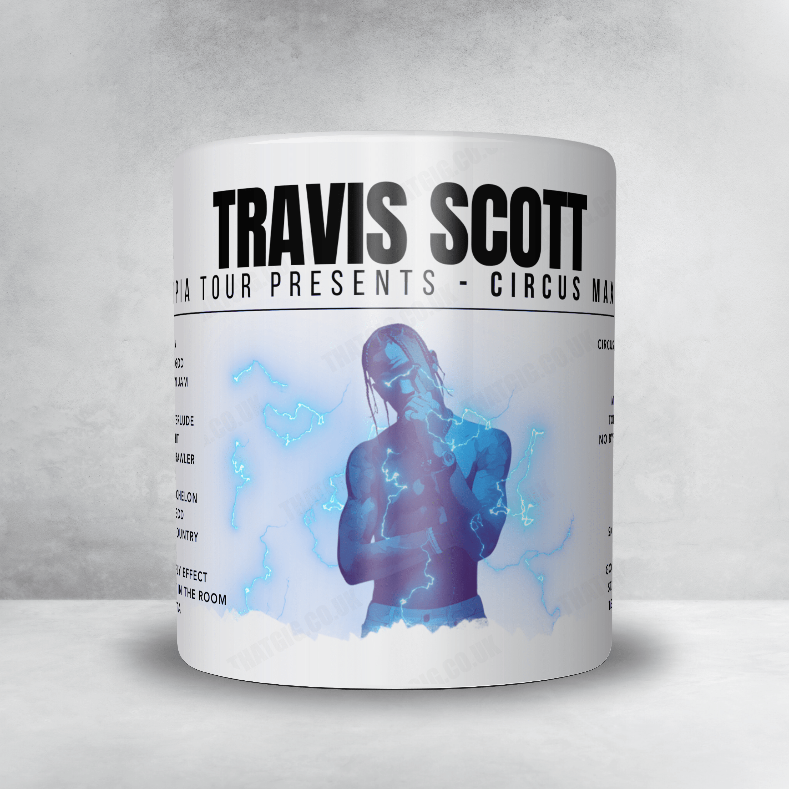 Travis Scott Setlist Mug - SoFi Stadium, Inglewood - November 5th, 2023