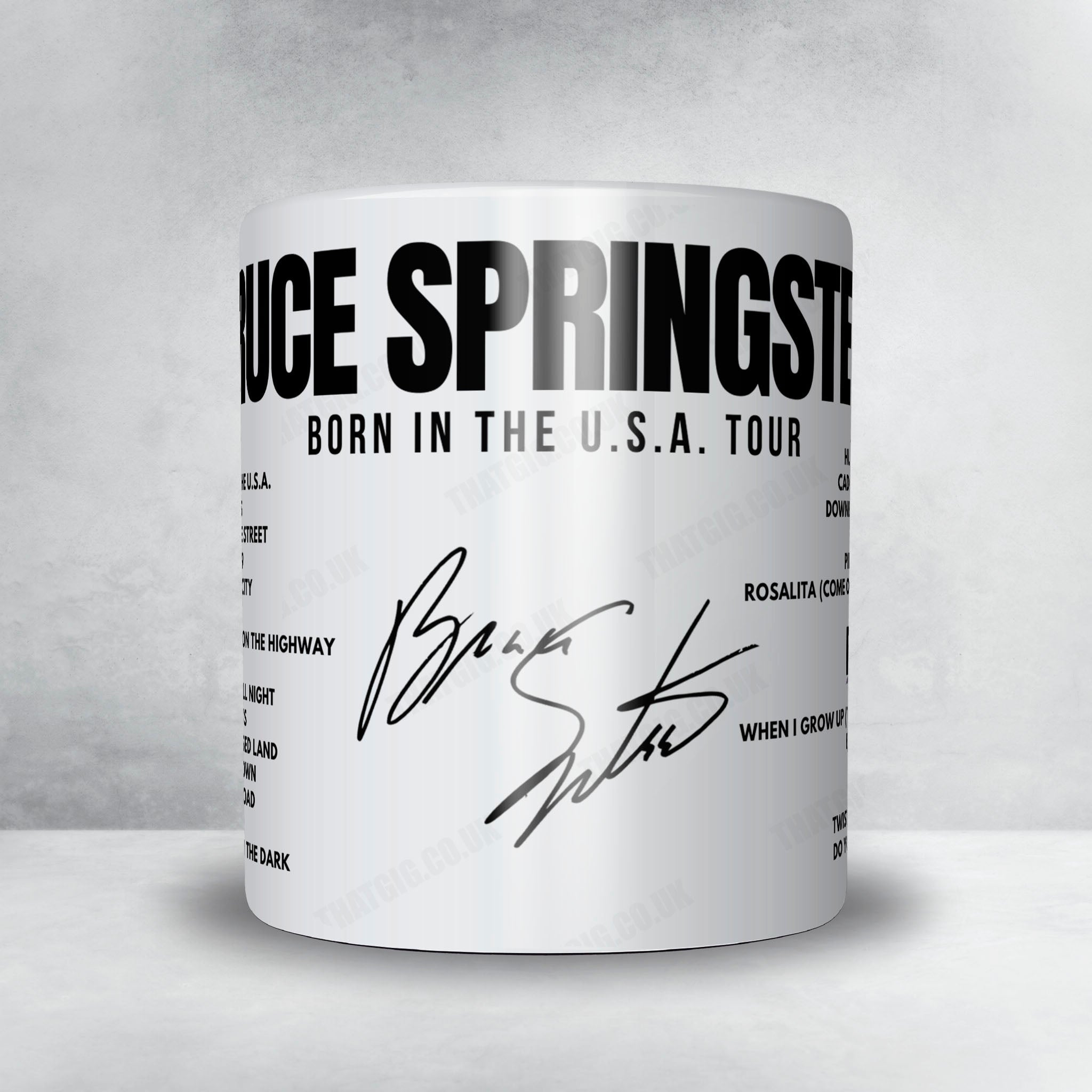 Bruce Springsteen Setlist Mug - Ullevi Stadium, Gothenburg - June 8th, 1985