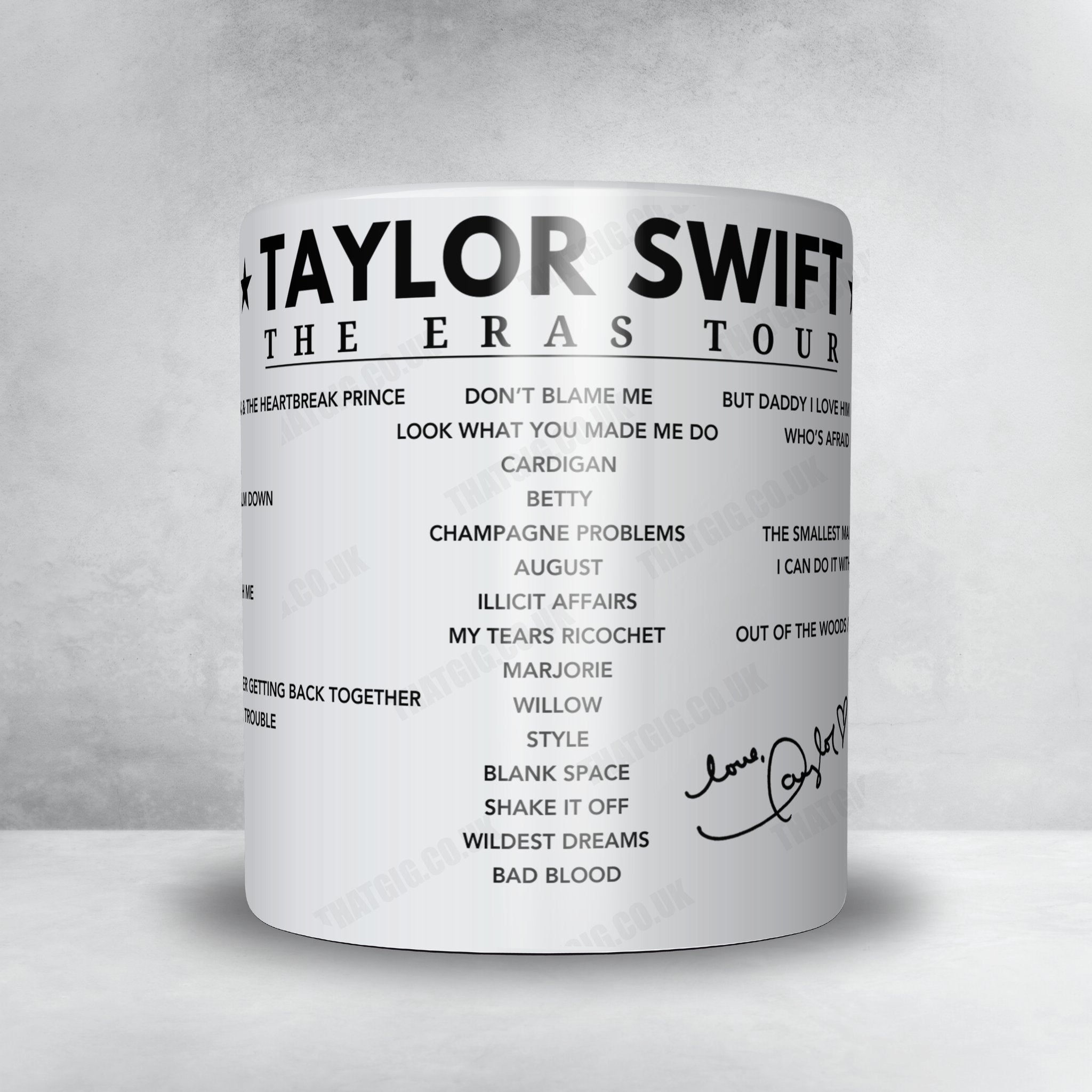 Taylor Swift Setlist Poster - Wembley Stadium, London, June 23rd 2024