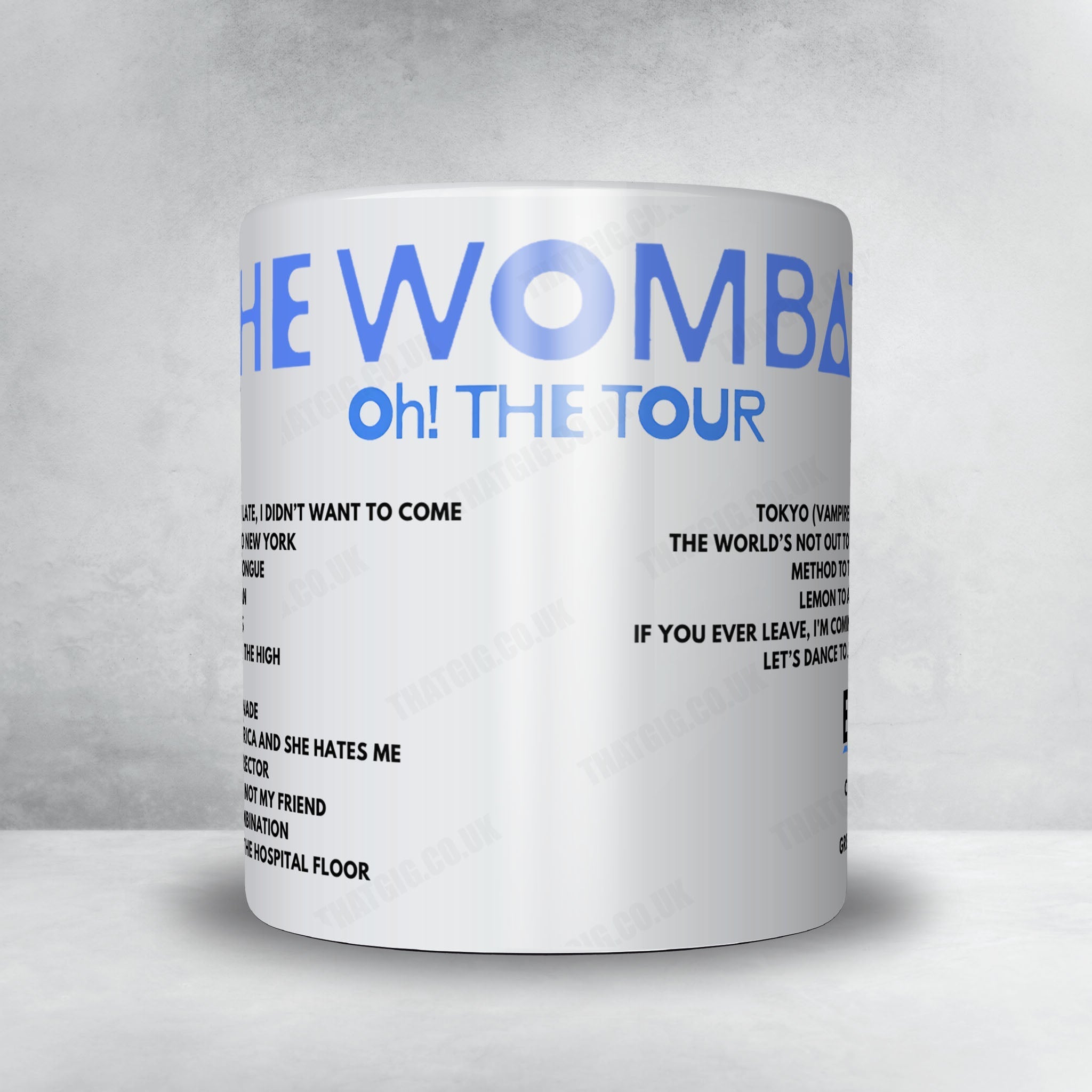 The Wombats Setlist Mug - EartH Hall, London - March 13th, 2025
