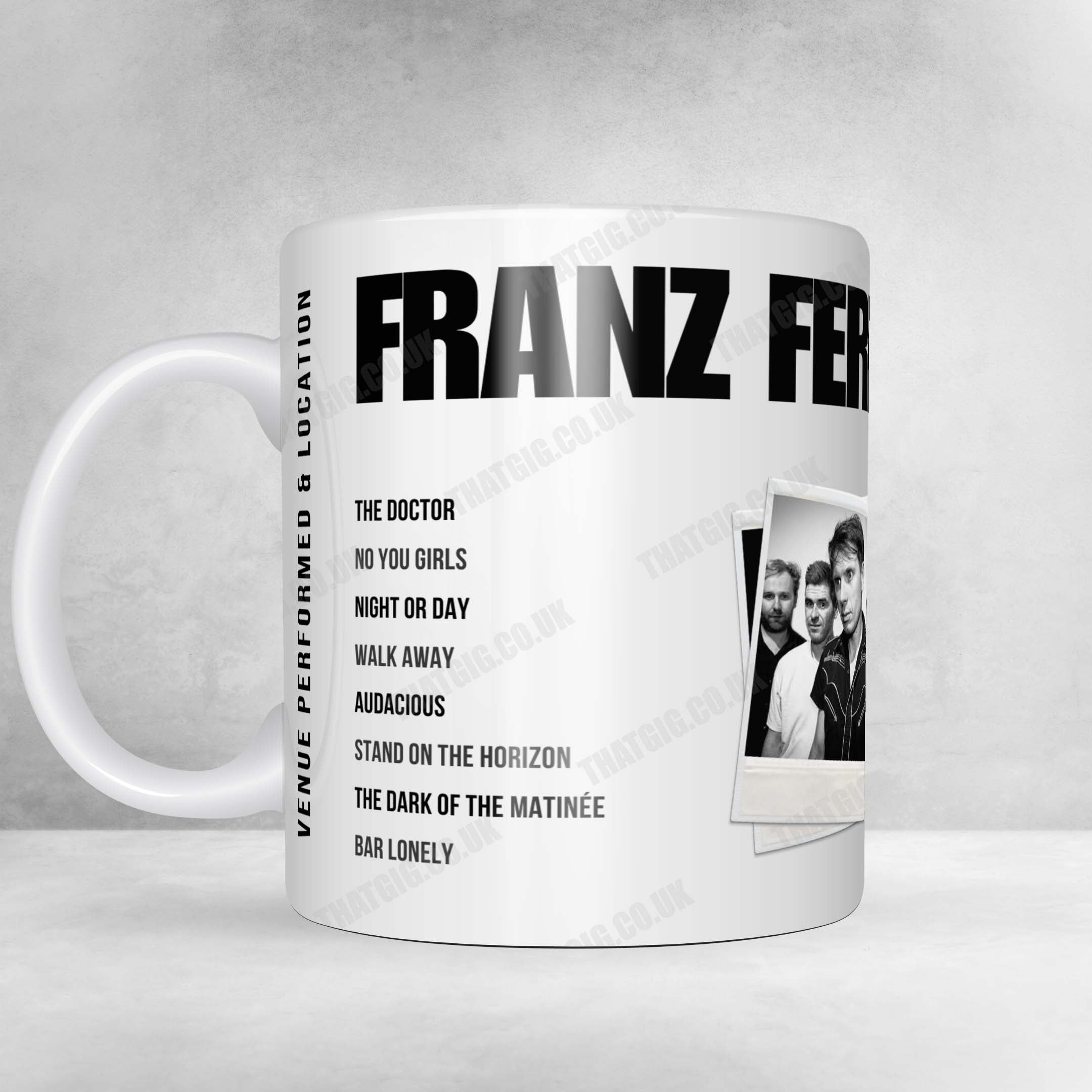 Franz Ferdinand Setlist Mug - Panoráma Színpad, Kapolcs - July 20th, 2025