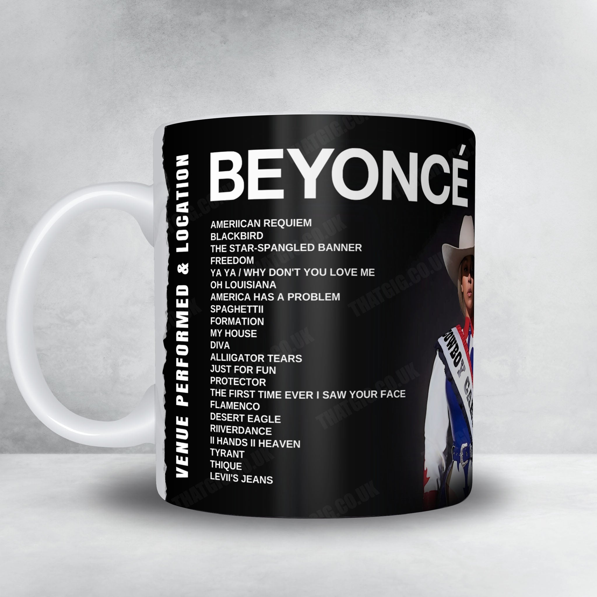 Beyoncé Setlist Mug - Northwest Stadium, Landover - July 7th, 2025