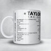Taylor Swift Setlist Mug - Wembley Stadium, London on June 23rd 2024.