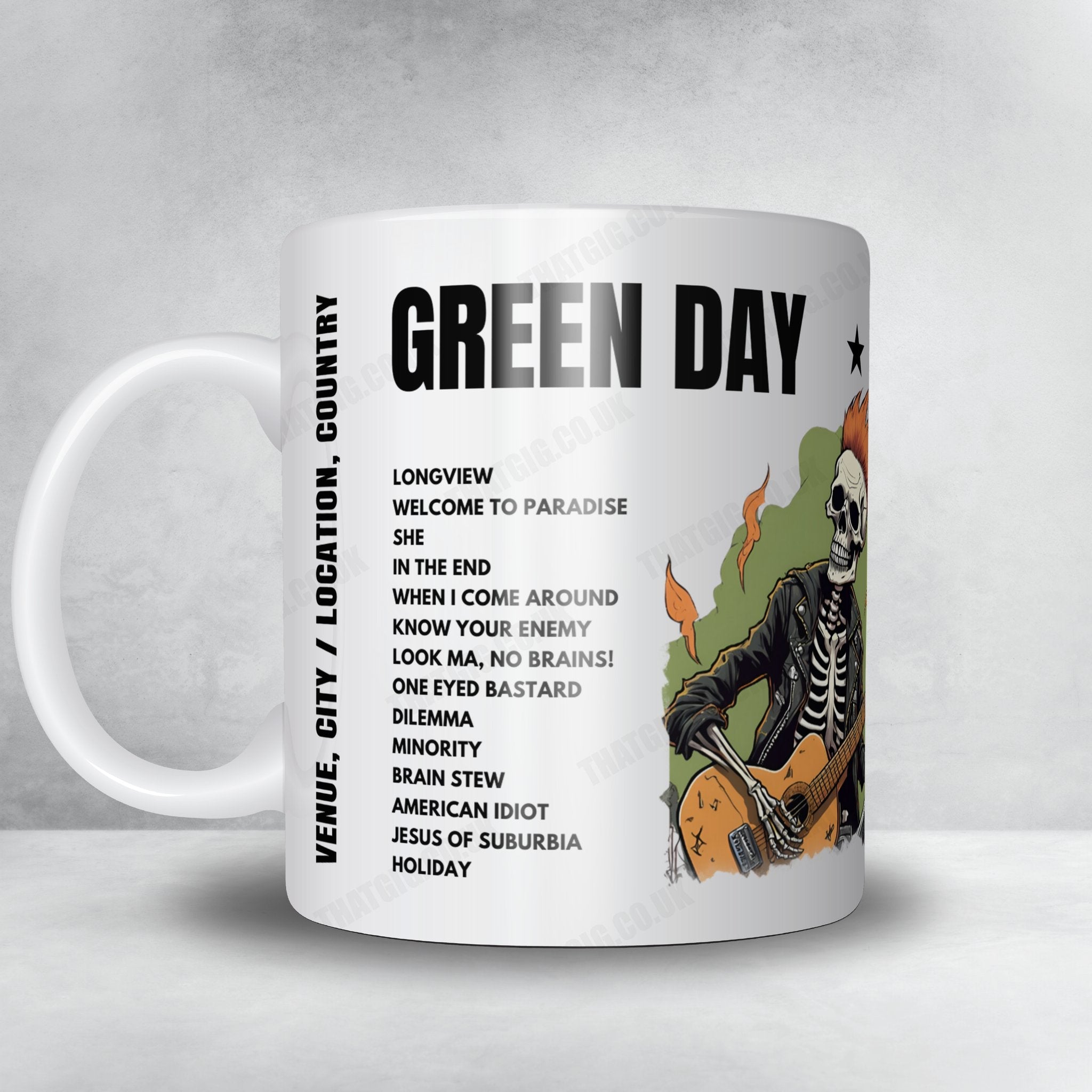 Green Day Setlist Mug - Seaclose Park, Newport - June 23rd, 2024