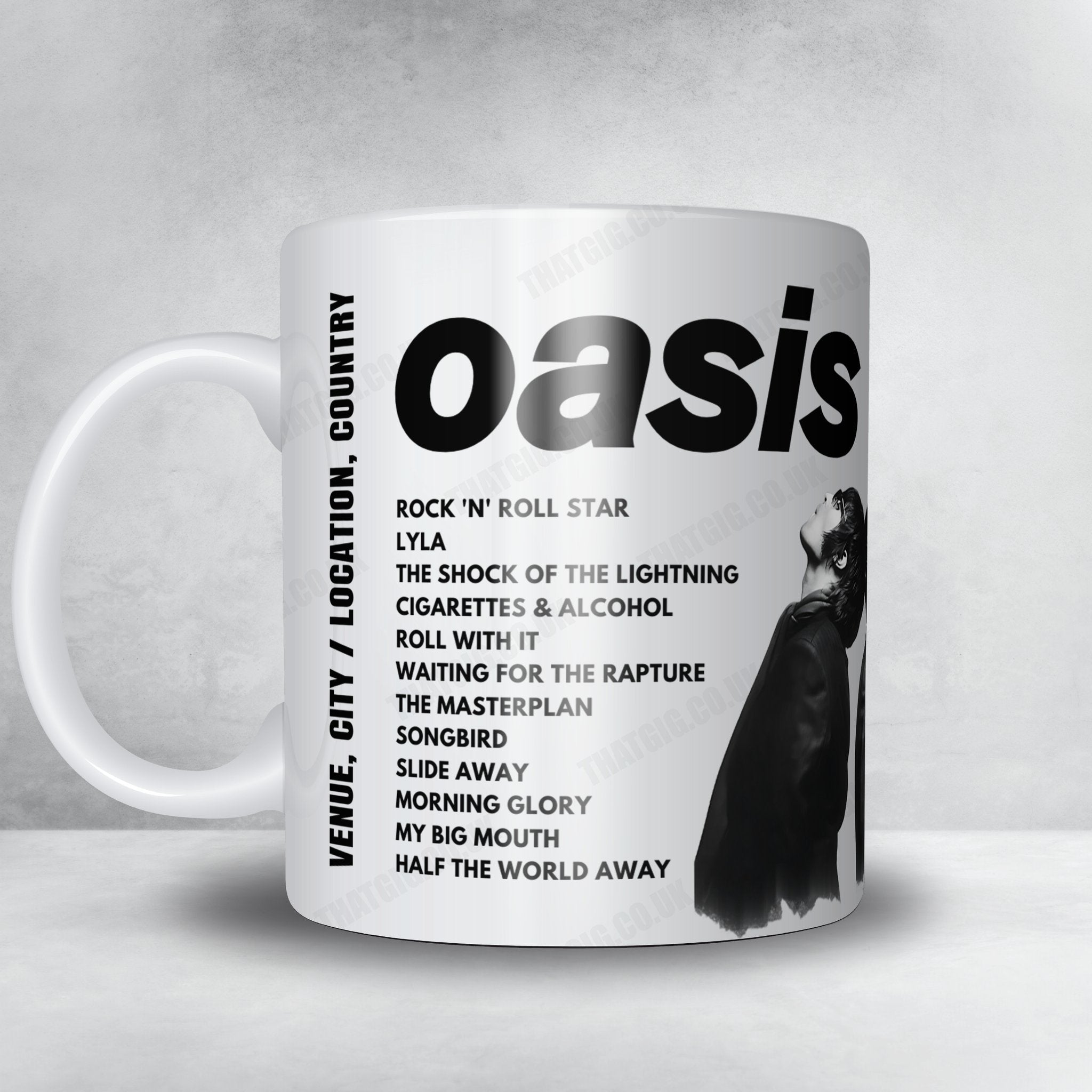 Oasis Setlist Mug - Odyssey Arena, Belfast - October 29th, 2008