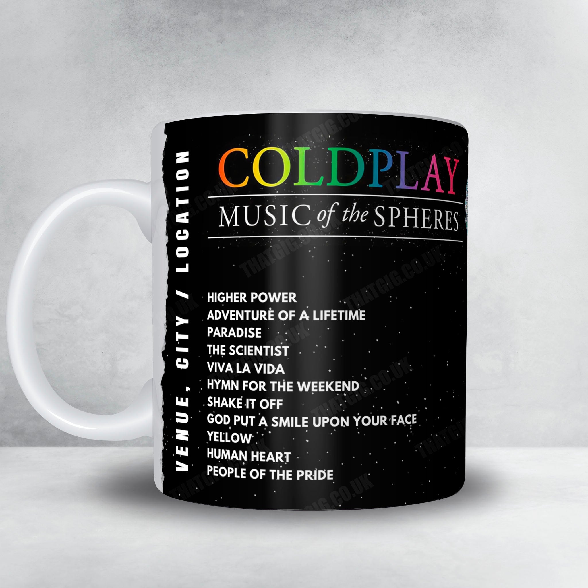 Coldplay Setlist Mug - Wembley Stadium, London - August 12th, 2022