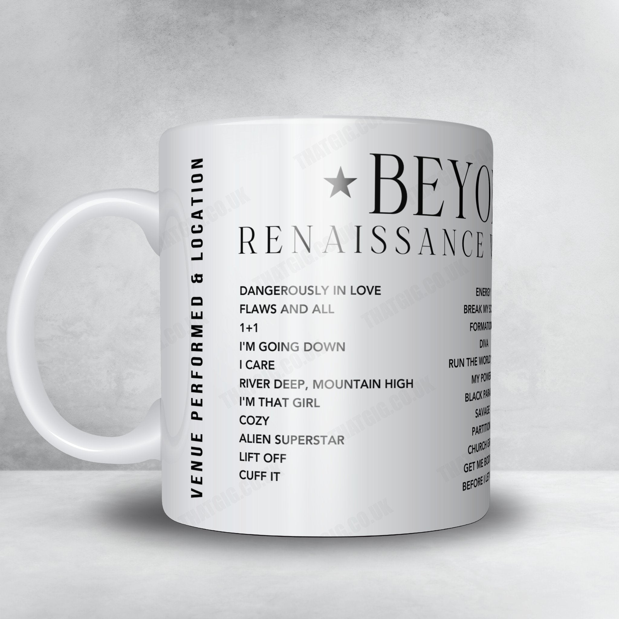 Beyoncé Setlist Mug - NRG Stadium, Houston - September 23rd, 2023