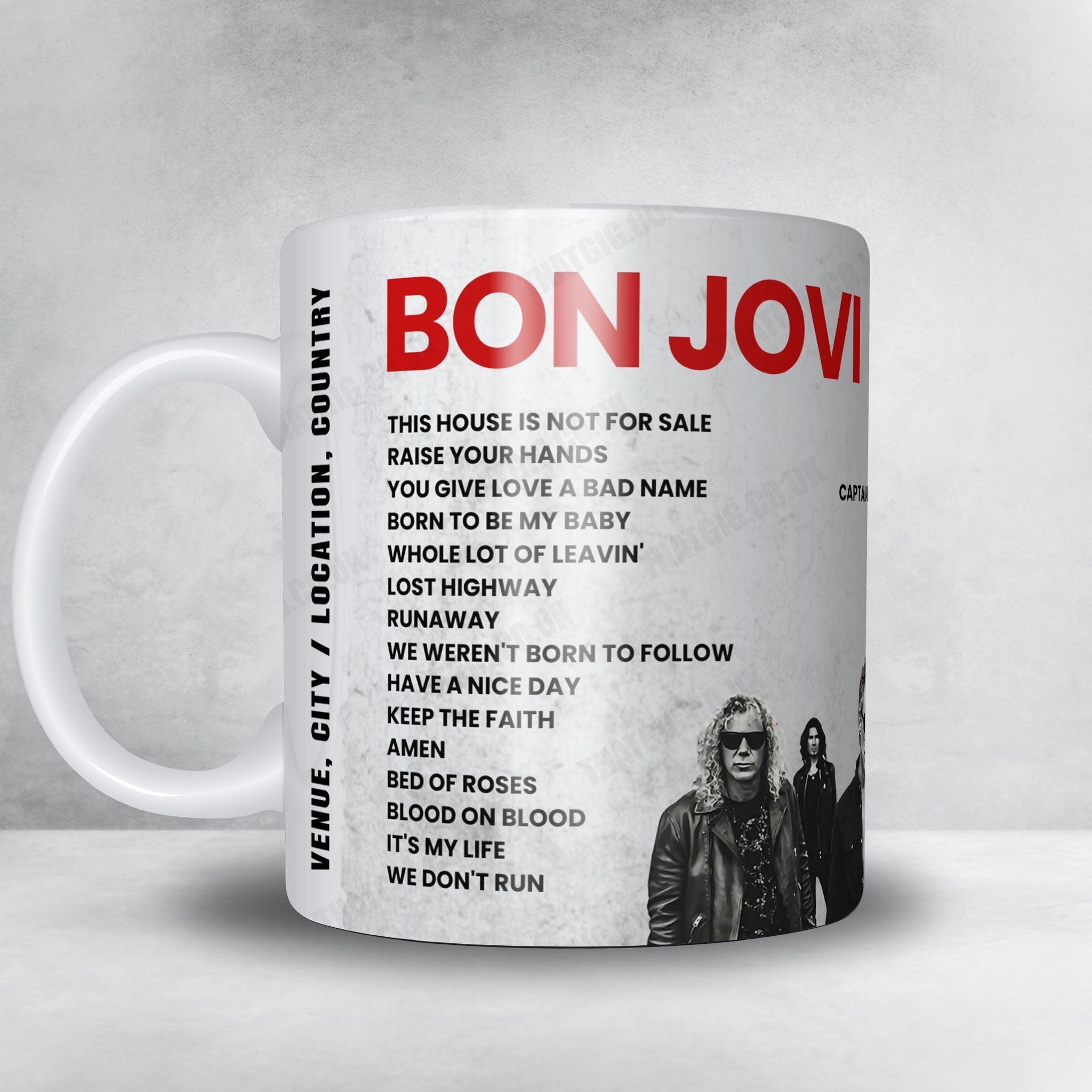 Bon Jovi Setlist Mug - Madison Square Garden, New York - May 9th, 2018