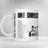 One Direction Setlist Mug - The SSE Arena Belfast, Belfast, Northern Ireland - October 23rd, 2015