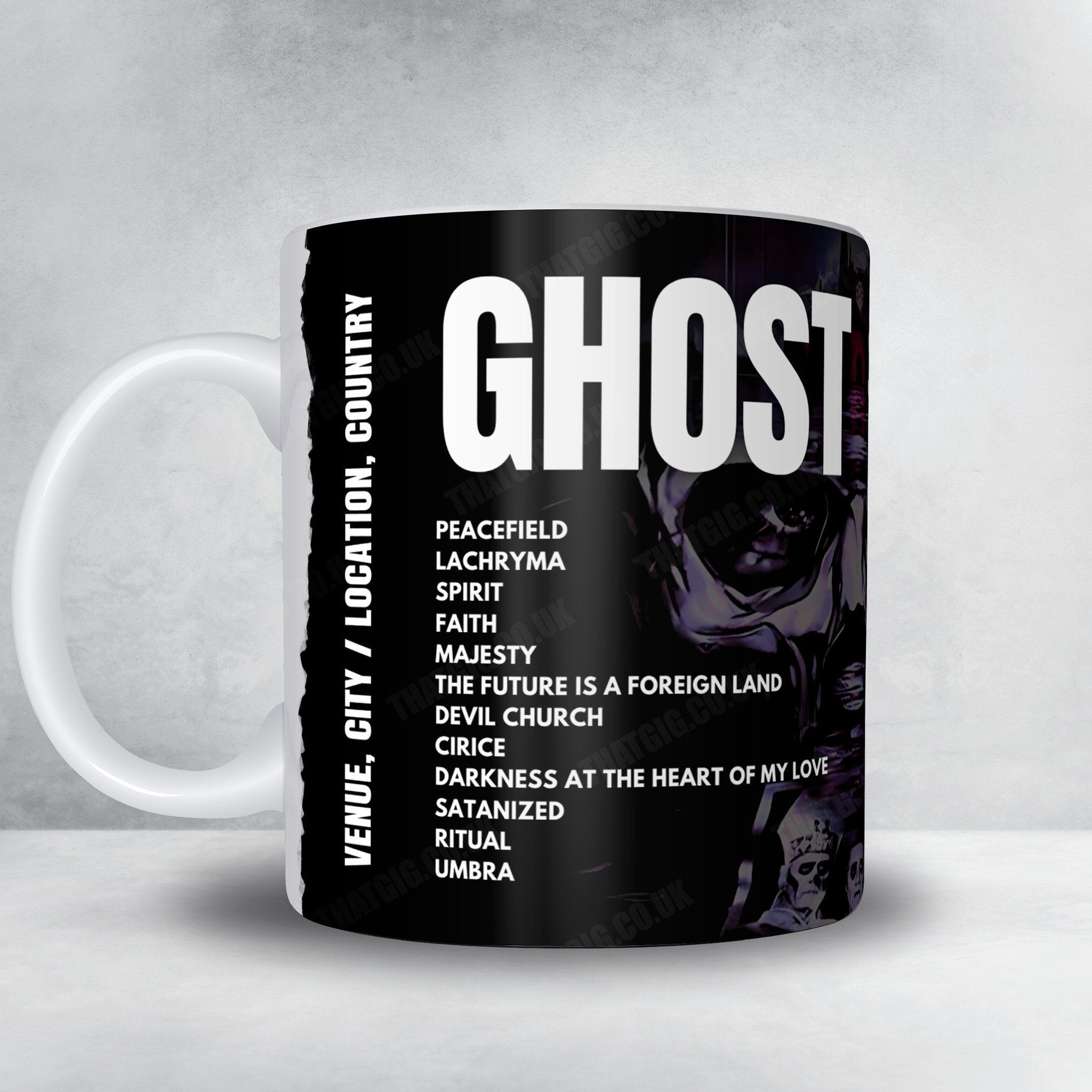 Ghost Setlist Mug - Sportpaleis, Merksem - April 22nd, 2025