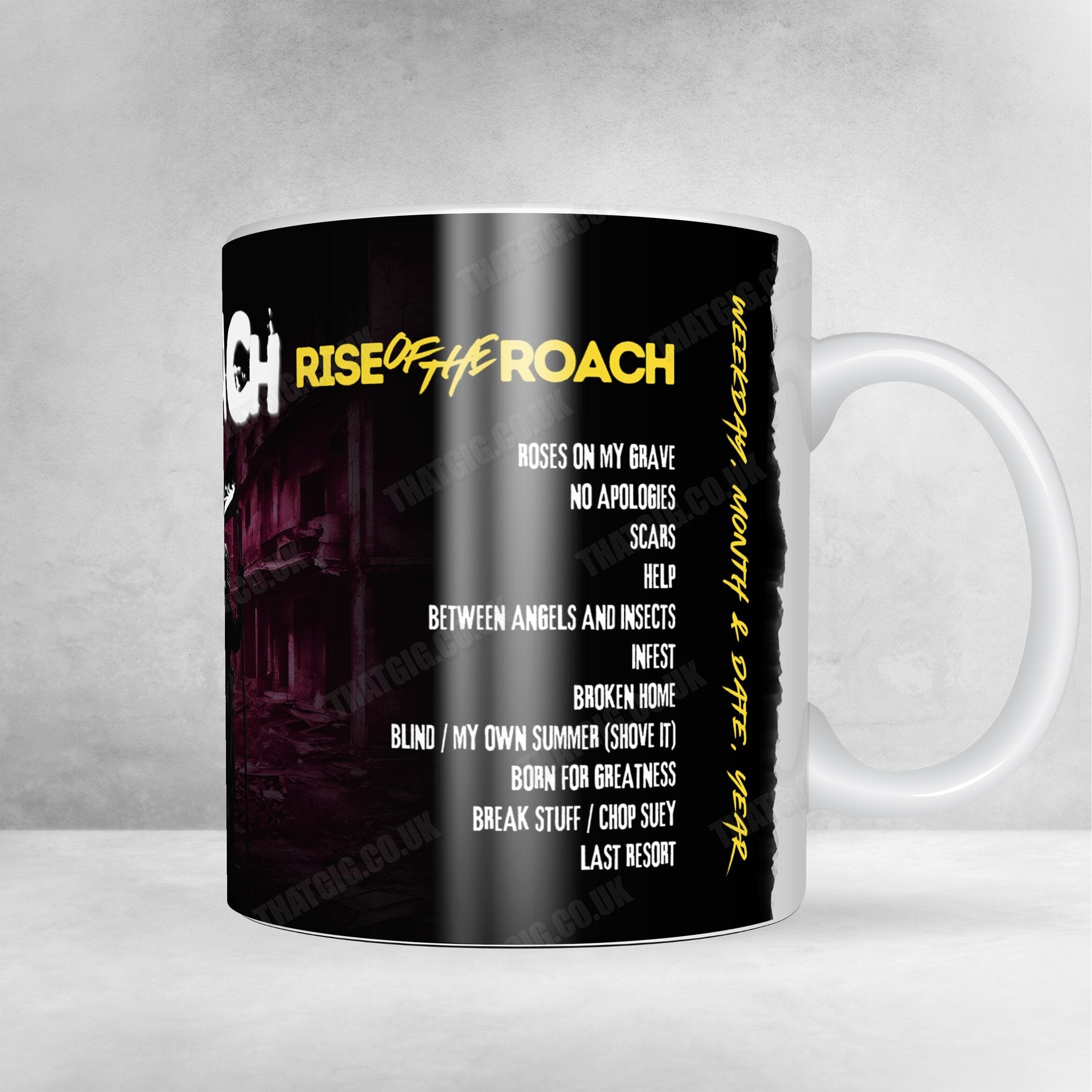 Papa Roach Setlist Mug - Jahrhunderthalle, Frankfurt, Germany - January 23rd, 2025