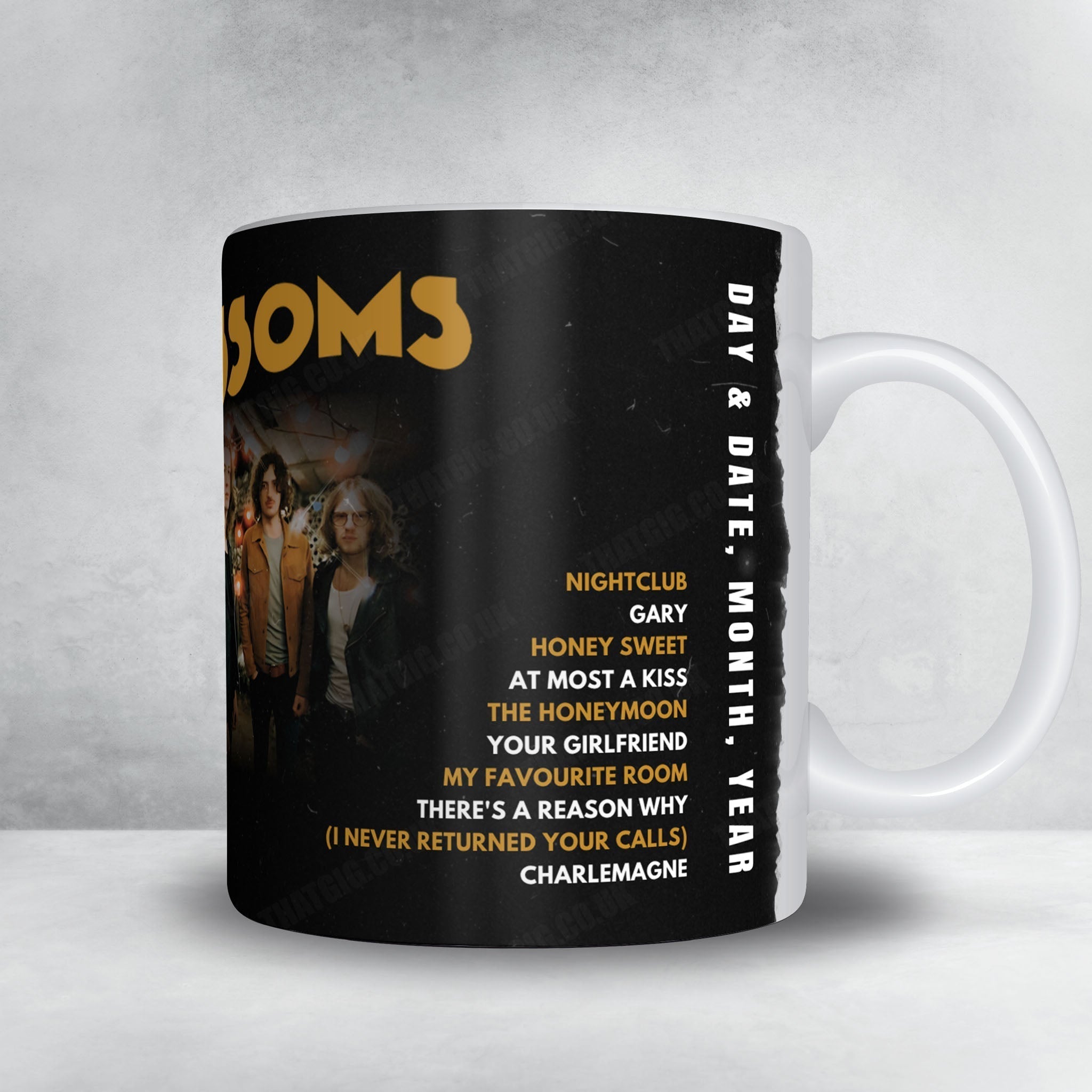 Blossoms Setlist Mug - Aylesbury Waterside Theatre, Aylesbury - March 7th, 2025