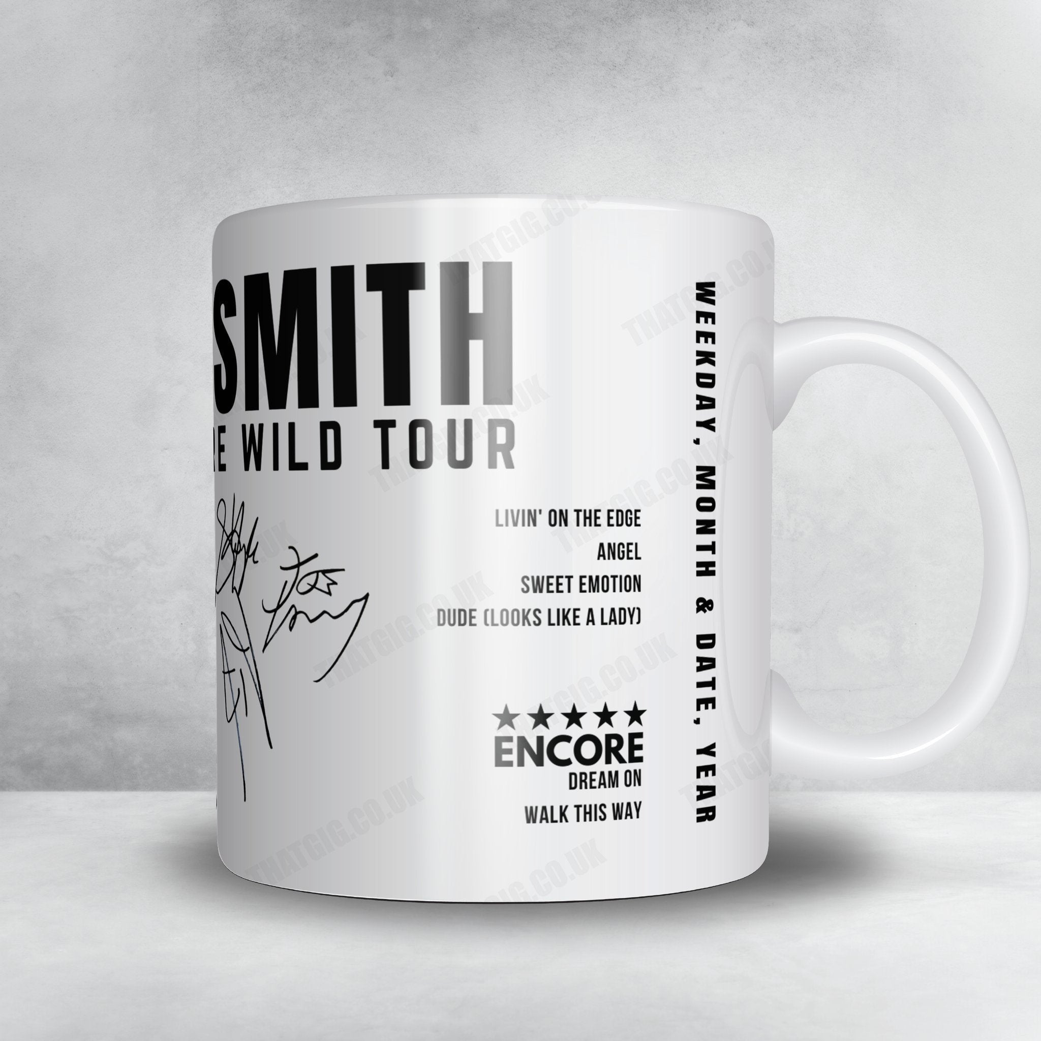 Aerosmith Setlist Mug - Park Theater at Park MGM, Las Vegas - April 23rd, 2019