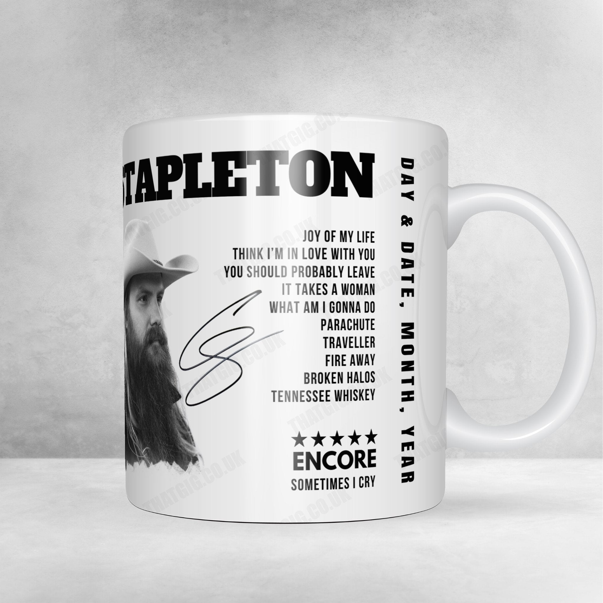 Chris Stapleton Setlist Mug - Saturday Night Live, New York - April 13th, 2024