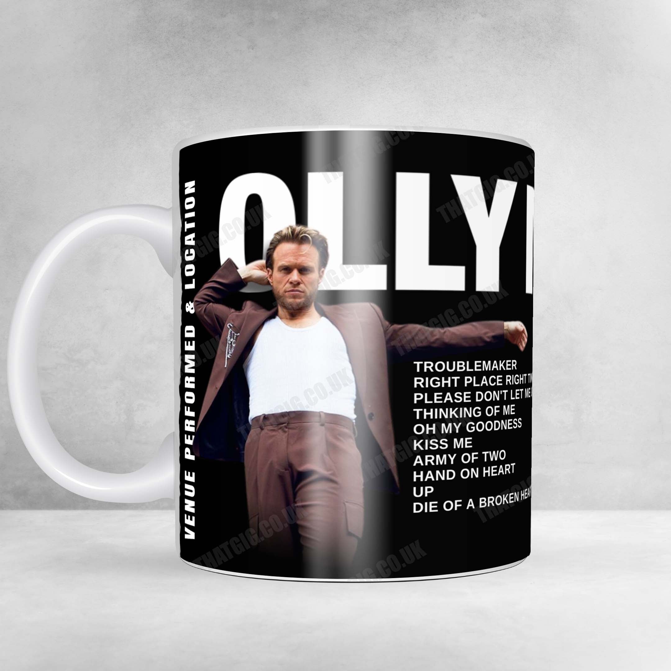 Olly Murs Setlist Mug - Connexin Live Arena, Kingston upon Hull - May 20th, 2025