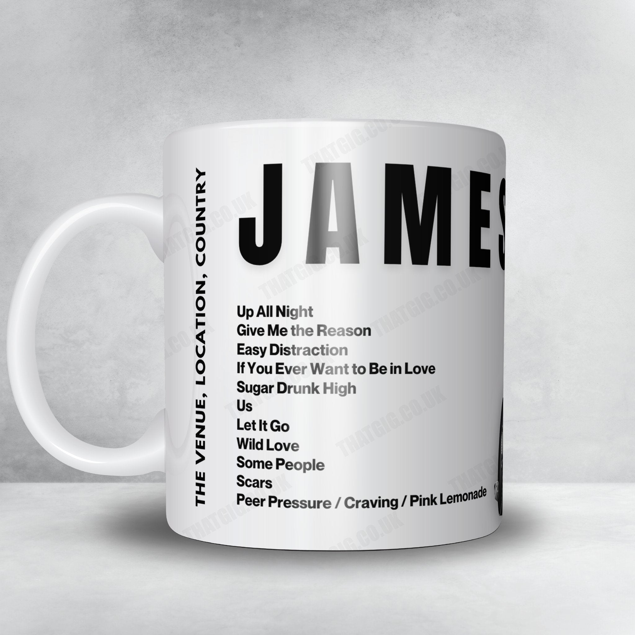 James Bay Setlist Mug - The Slipper Room, New York - June 16th, 2022