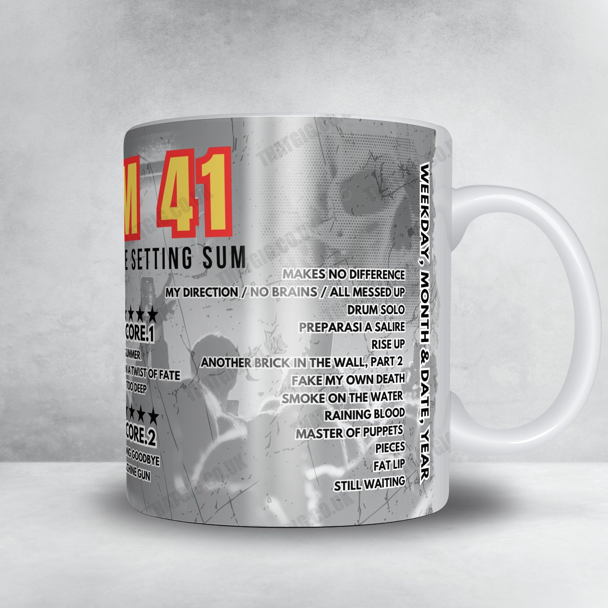 Sum 41 Setlist Mug - Scotiabank Arena, Toronto - January 28th, 2025