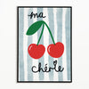 Cherries Ma Cherie kids wall art print