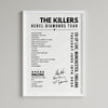 The Killers Setlist Poster - at the CO-OP Live, Manchester - June 18th, 2024