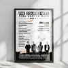 Courteeners Setlist Poster - EartH Hall London - September 15th, 2023