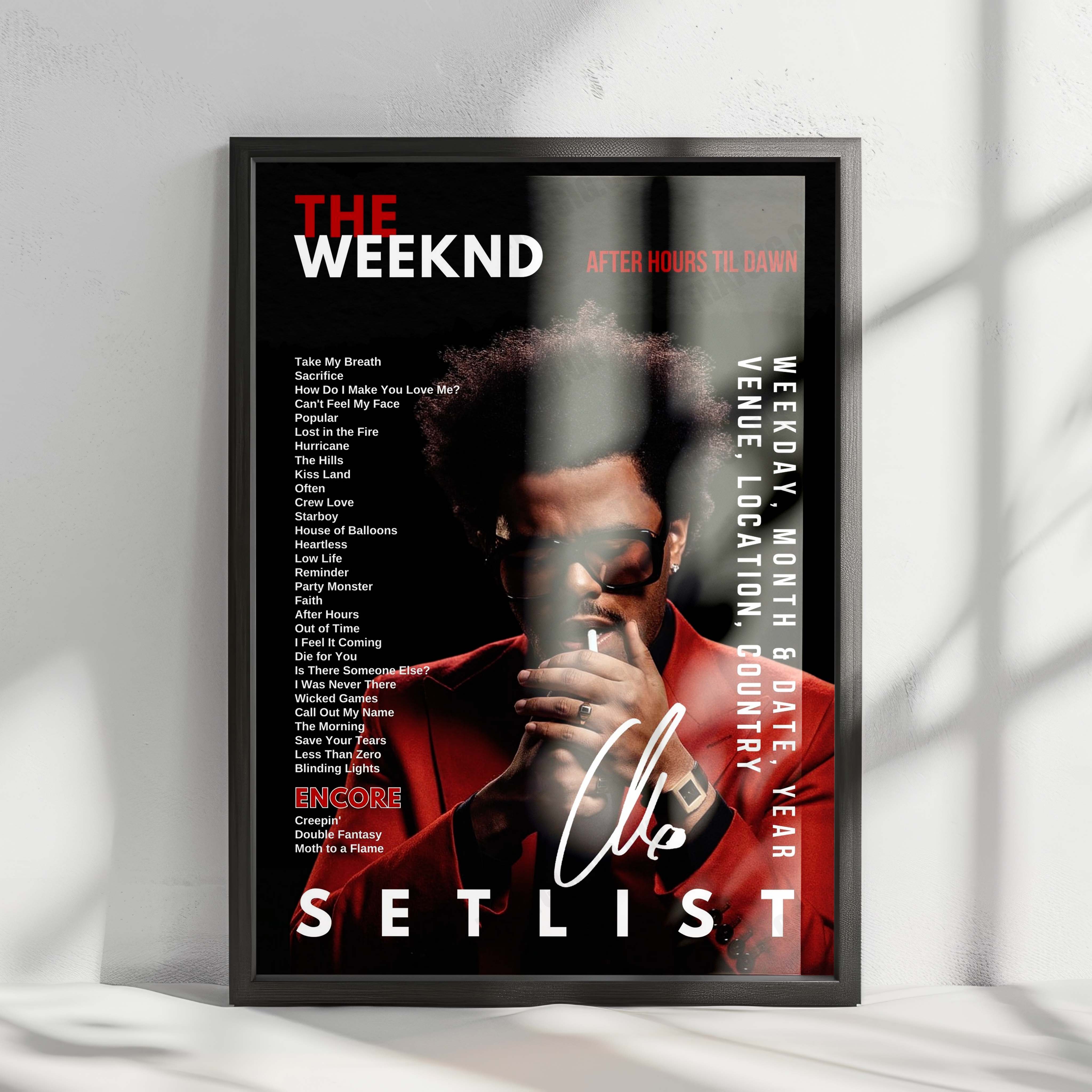 The Weeknd Setlist Poster - U.S. Bank Stadium, Minneapolis - June 14th, 2025