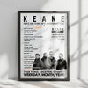 Keane Setlist Poster - Parque Marítimo Palmetum, Santa Cruz de Tenerife, Spain - December 6th, 2024