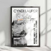 Cyndi Lauper Setlist Poster - The O2 Arena London - February 11th, 2025