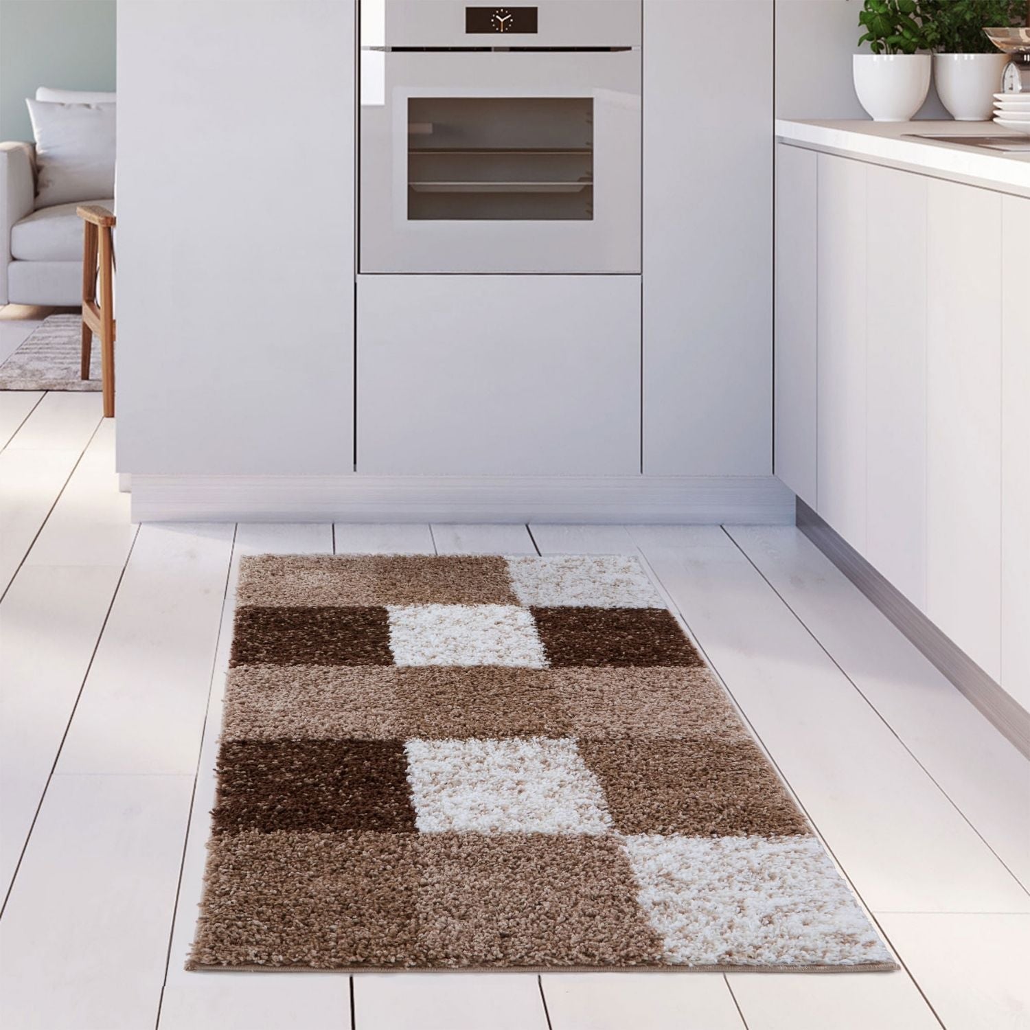 Myshaggy Geometric Brown Rug