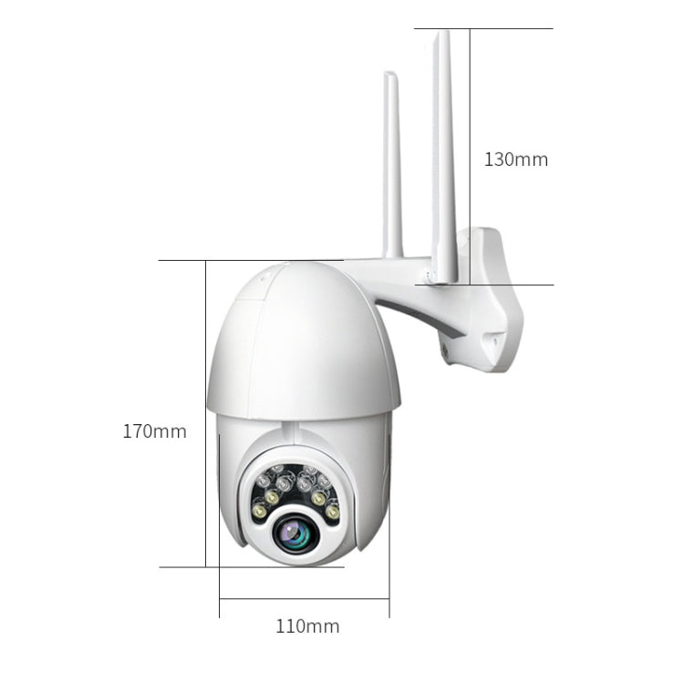 Q10 Outdoor Mobile Phone Remotely Rotate Wireless WiFi 10 Lights IR Night Vision HD Camera, Support Motion Detection Video / Alarm & Recording, UK Plug, Q10 IR Night Vision