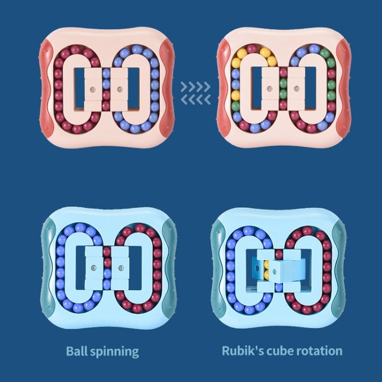 4 PCS  Rotating Magic Beans Decompression Educational Toys Children Fingertip Magic Cube Toys, (Blue)