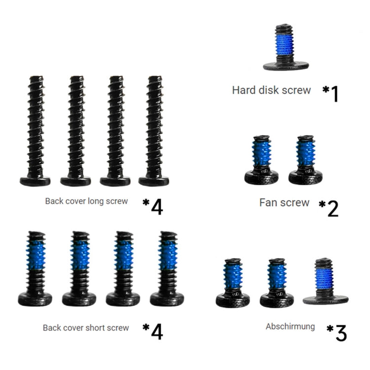 14 in 1 Steam Deck Abschirmung + Back Cover + Fan + Hard Disk Screw Set, 14 in 1