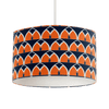 Navy Blue and Orange Retro Geometric  Design Lampshade, Ceiling or Table Lamp Shade