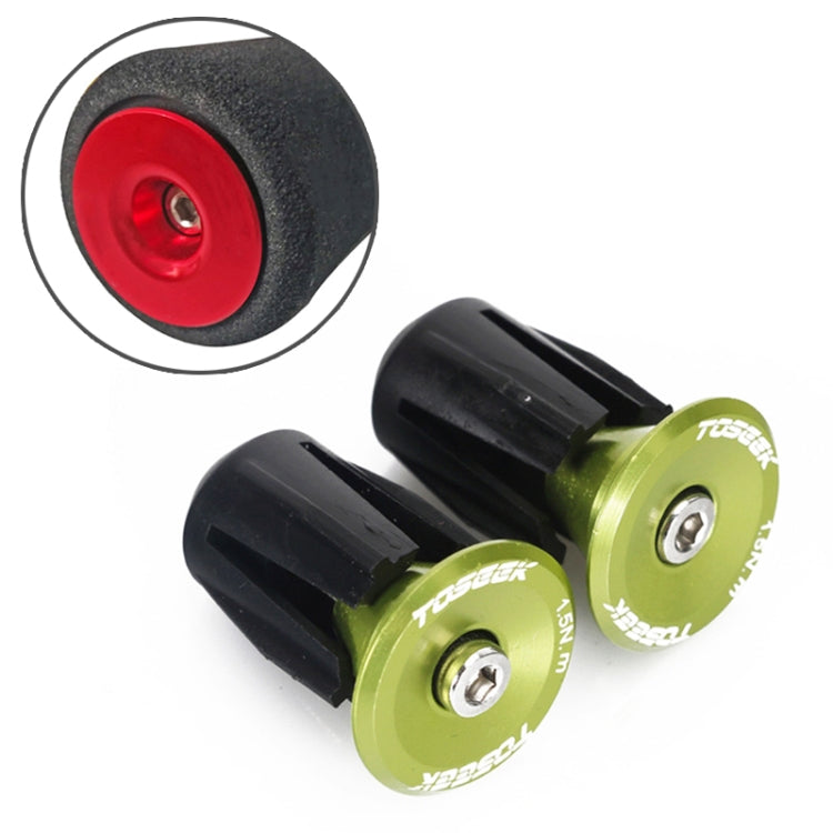 TOSEEK 1 Pair Mountain Bike Handlebar Grips Caps End Plug Aluminum Alloy Bicycle  Bar Ends Plug, 17.6-21.8mm Grey, 17.6-21.8mm Gold, 17.6-21.8mm Blue, 17.6-21.8mm Red, 17.6-21.8mm Green