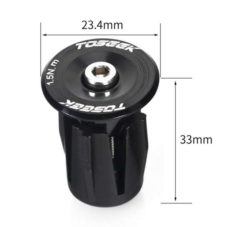 TOSEEK 1 Pair Mountain Bike Handlebar Grips Caps End Plug Aluminum Alloy Bicycle  Bar Ends Plug, 17.6-21.8mm Grey, 17.6-21.8mm Gold, 17.6-21.8mm Blue, 17.6-21.8mm Red, 17.6-21.8mm Green