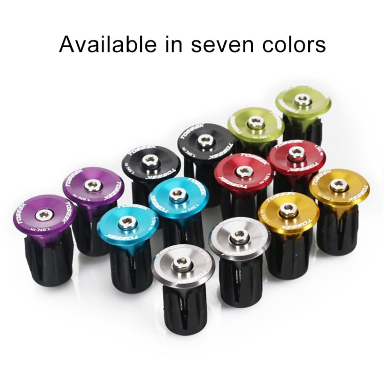 TOSEEK 1 Pair Mountain Bike Handlebar Grips Caps End Plug Aluminum Alloy Bicycle  Bar Ends Plug, 17.6-21.8mm Grey, 17.6-21.8mm Gold, 17.6-21.8mm Blue, 17.6-21.8mm Red, 17.6-21.8mm Green