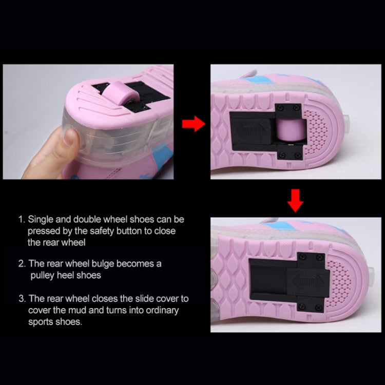 786 LED Light Ultra Light Rechargeable Double Wheel Roller Skating Shoes Sport Shoes, Size : 37, Size : 37