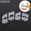 100 PCS 2.0mm Lengthen Tile Leveling System Clips Kit Wall Floor Tile Spacer Tiling Tool  for Paving Locator Tool OG6480, 2.0mm Lengthen