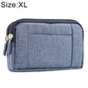 Sports Denim Universal Phone Bag Waist Bag for 6.4~6.5 inch Smartphones, Size: XL (Blue)