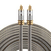 EMK YL-A 20m OD8.0mm Gold Plated Metal Head Toslink Male to Male Digital Optical Audio Cable, Length: 20m