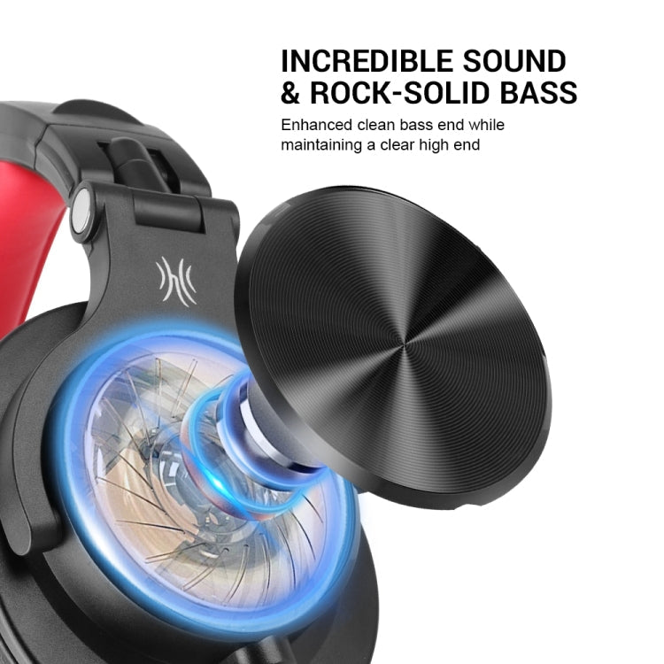 OneOdio A71D Head-mounted Noise Reduction Wired Headphone with Microphone(Black)